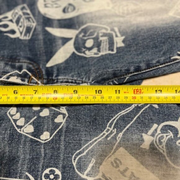 Rare Bluecarats Men's Denim Jeans 5 pocket  Royalty and Honor Size 33  Printed - Picture 10 of 12